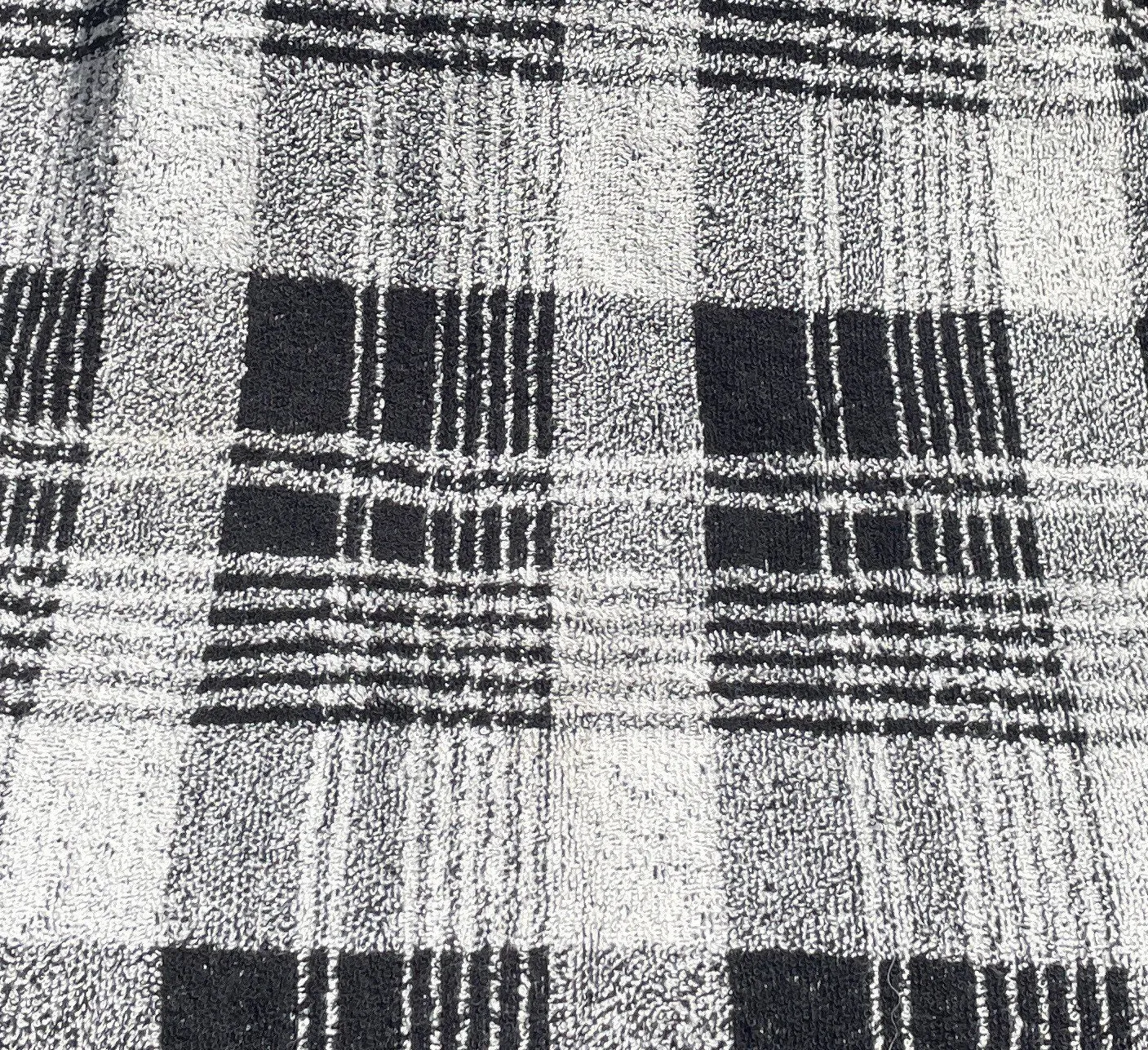 58" Cotton Rayon 10 OZ American Terry Cloth Double Knit 10 Oz Checkered Gingham Knit Fabric By the Yard