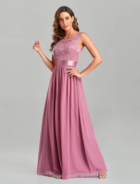 A-Line Evening Gown Empire Dress Party Wear Floor Length Short Sleeve Jewel Neck Chiffon with Embroidery