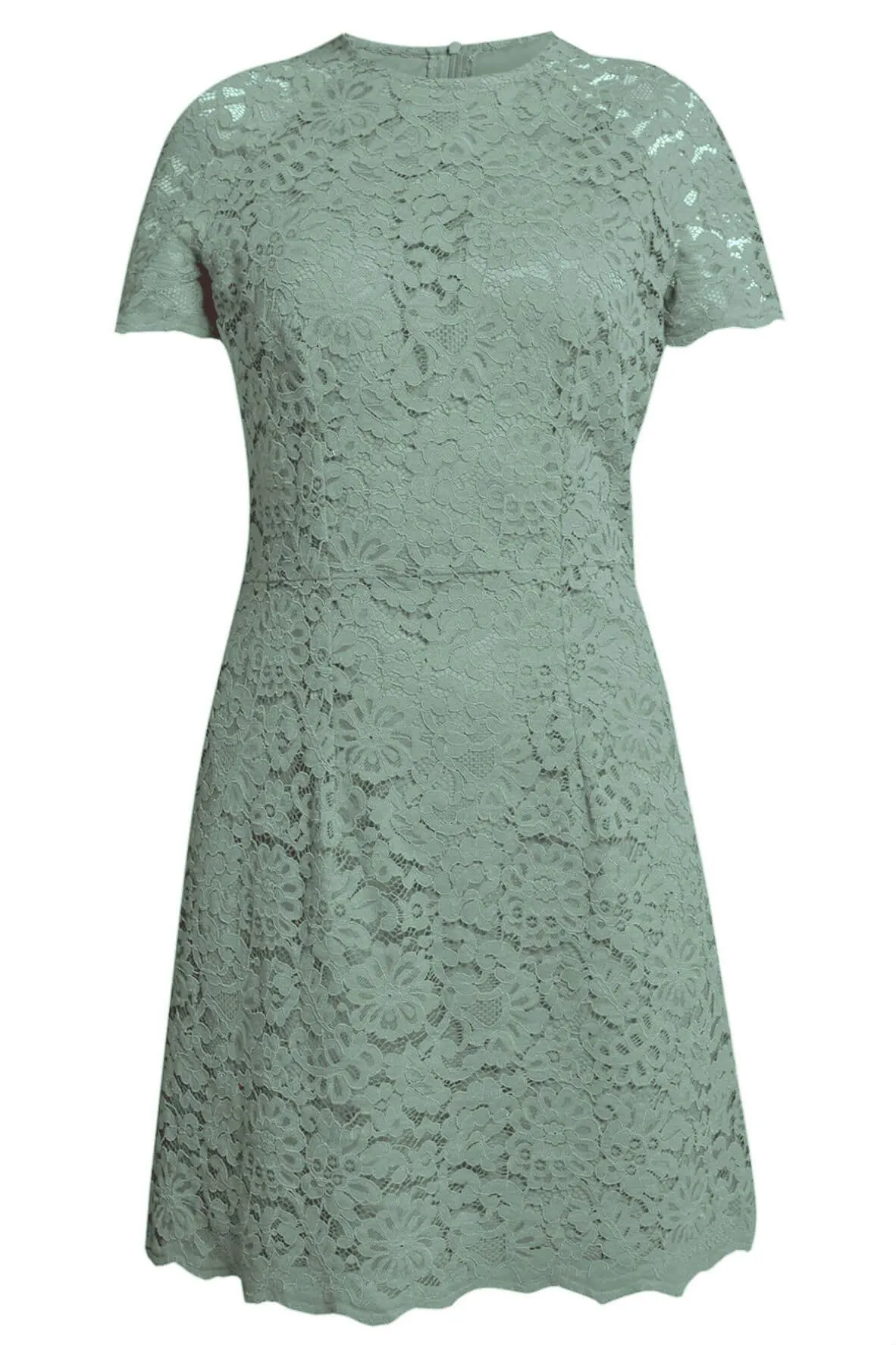 A-line Lace Mint Dress