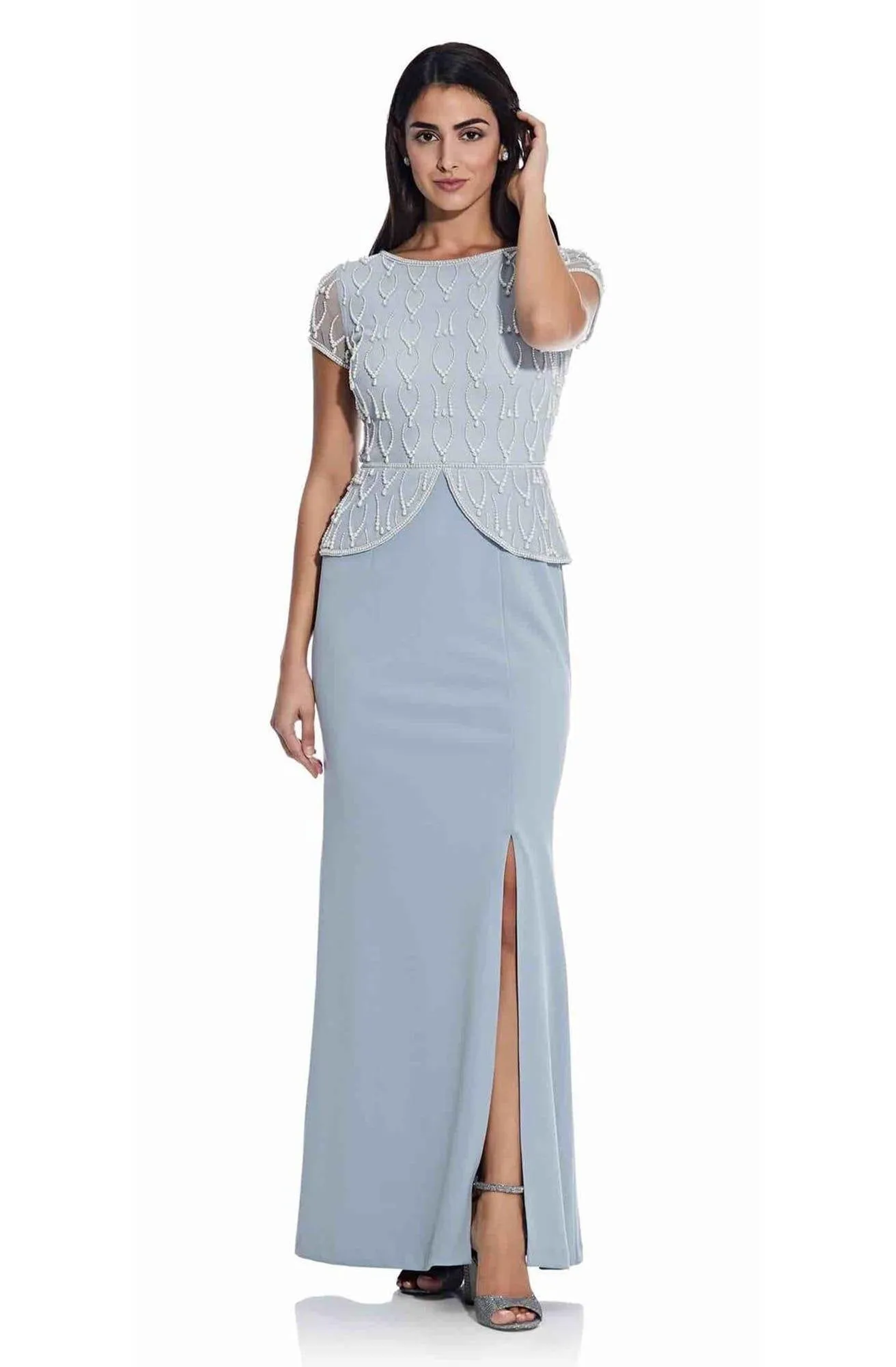 Adrianna Papell AP1E207048 Long Formal Popover Dress