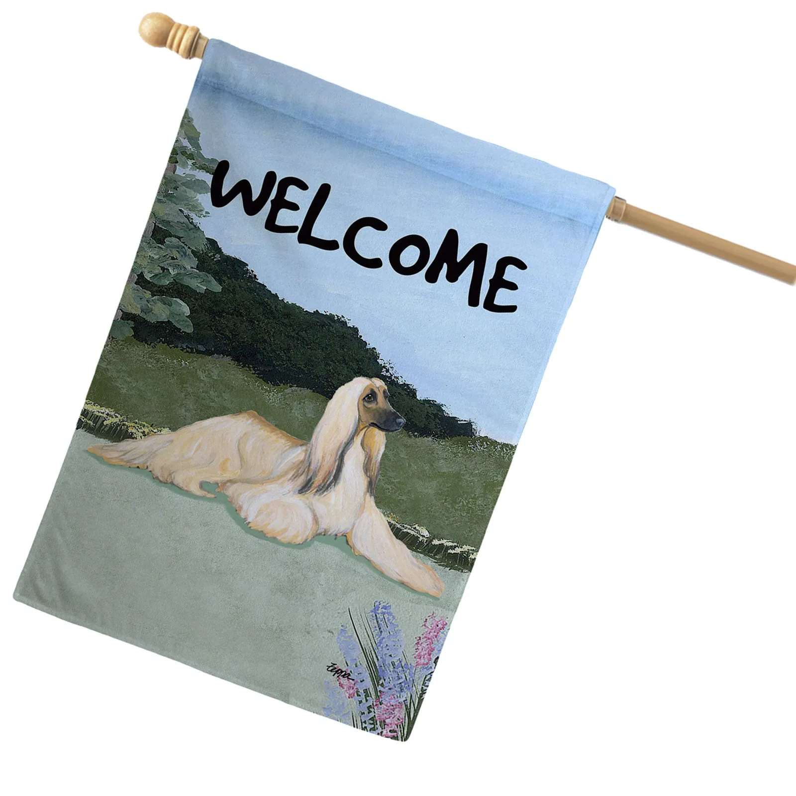 Afghan Hound House Flag