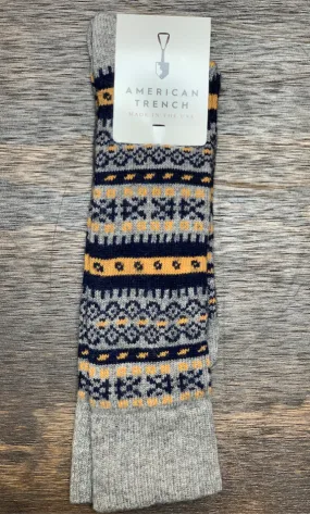 American Trench | Fair Isle | Grey/ Navy/ Gold