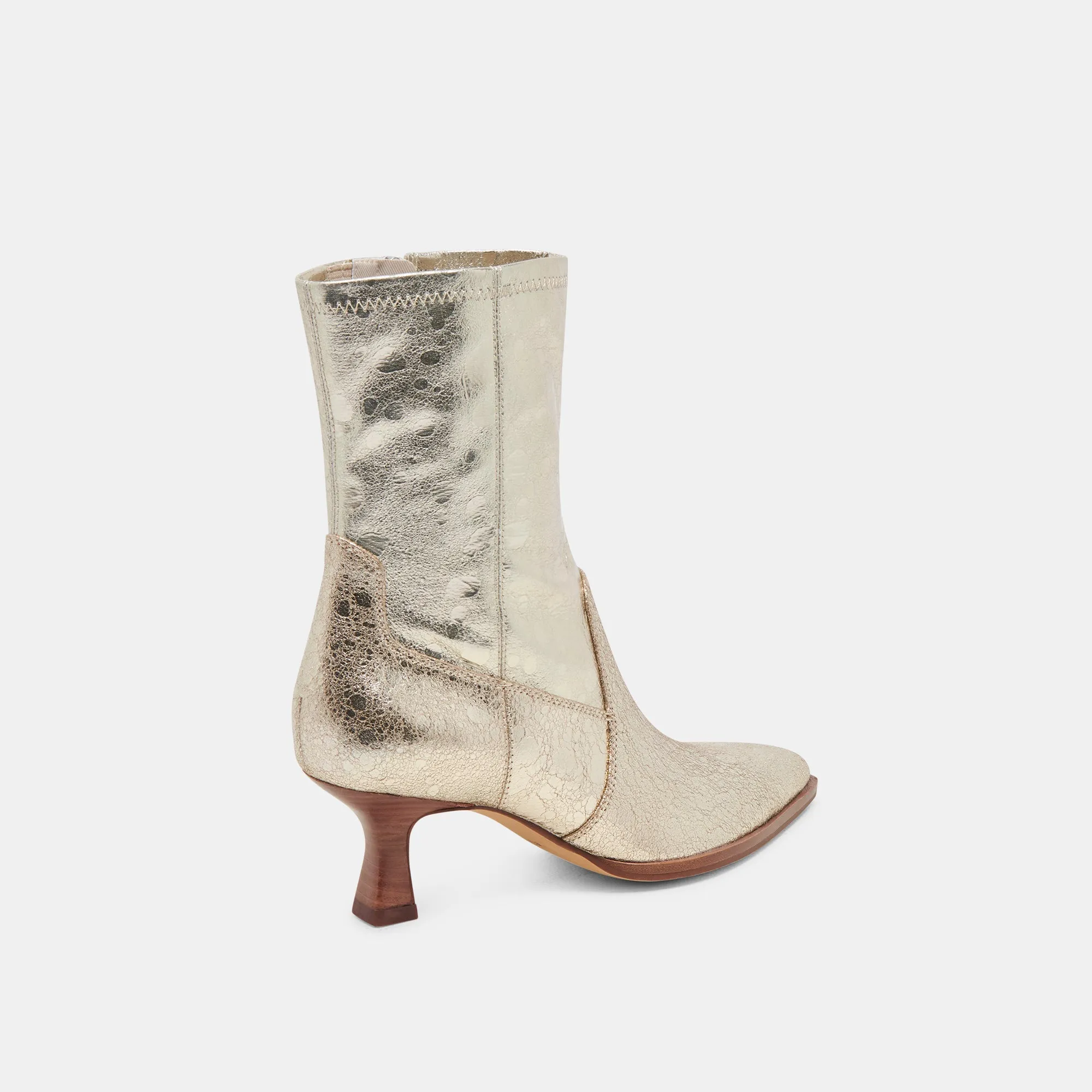 ARYA WIDE CALF BOOTS LIGHT GOLD DISTRESSED LEATHER