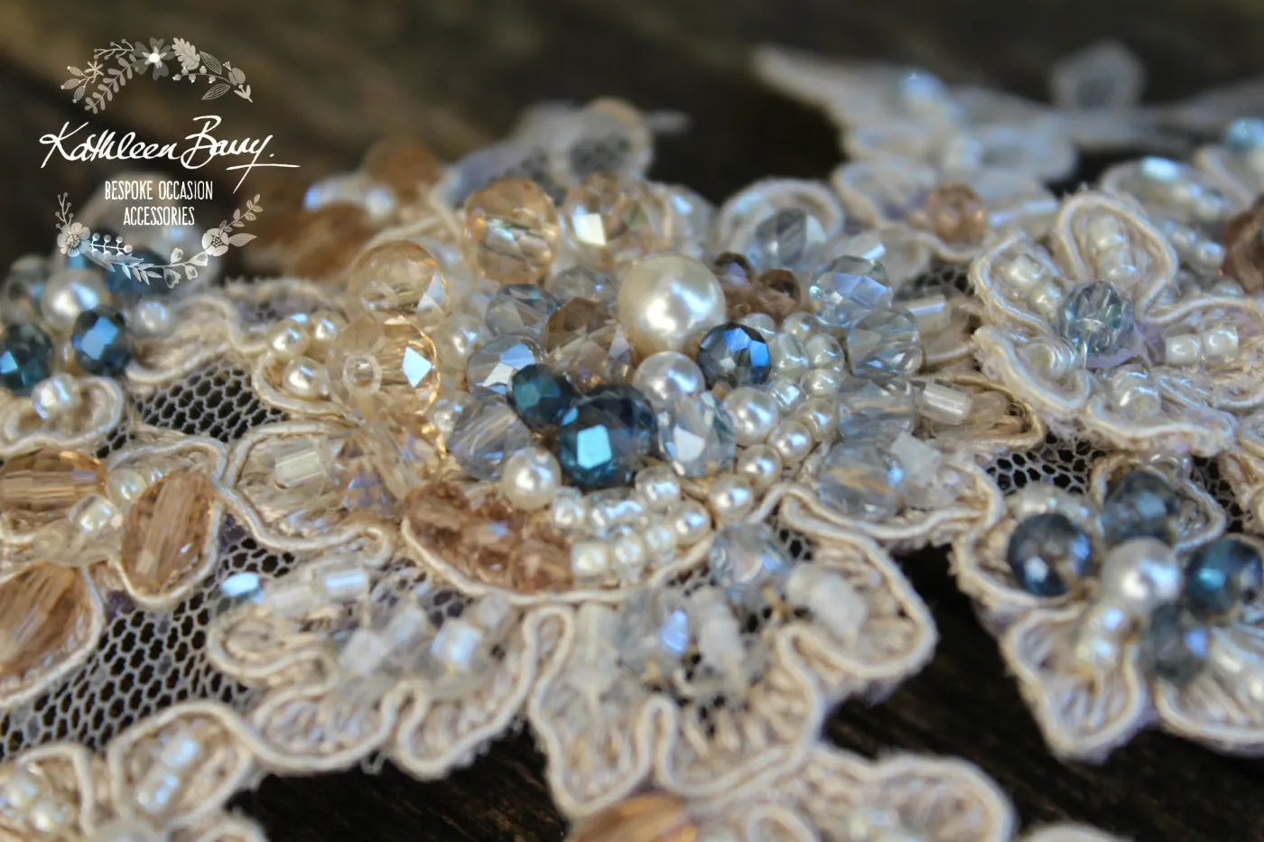 Athena Lace Embellished Hair Clip - Color Options Available