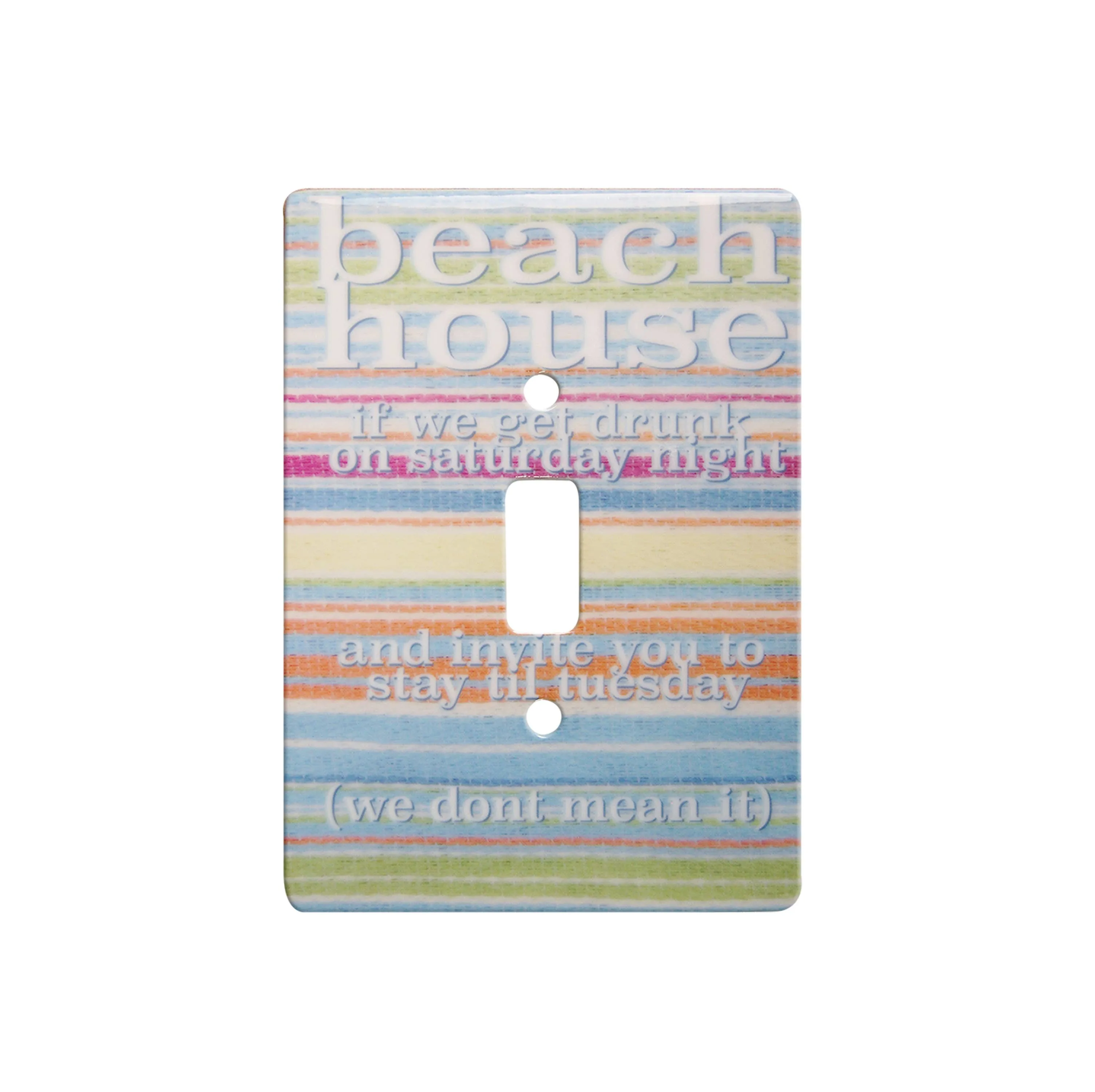 Beach House Single Ceramic Switch Plate