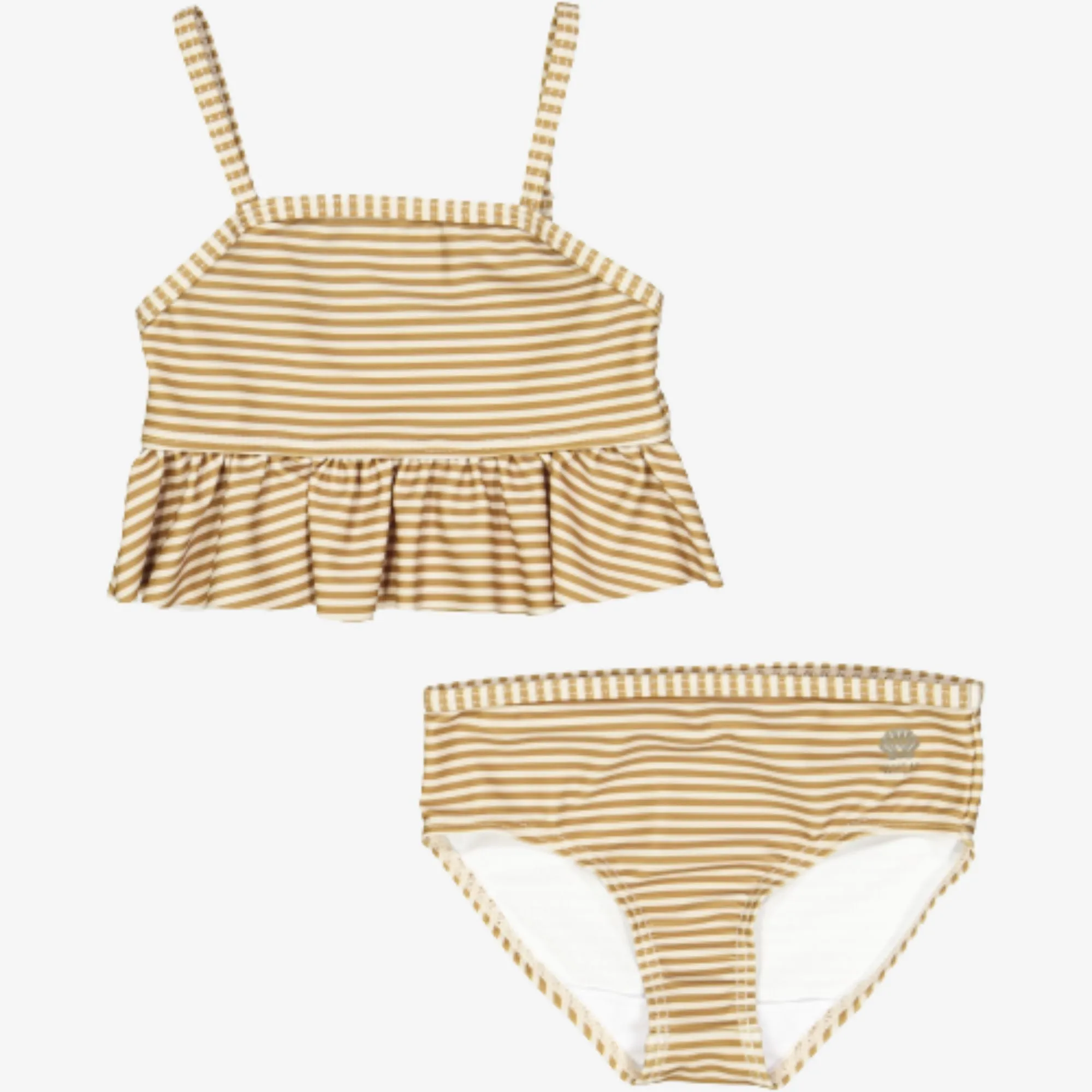 Bikini Lærke - golden green stripe