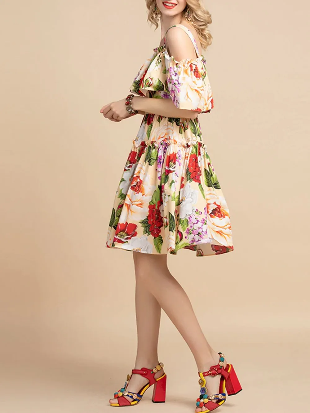 BOGATI Floral Mini Dress