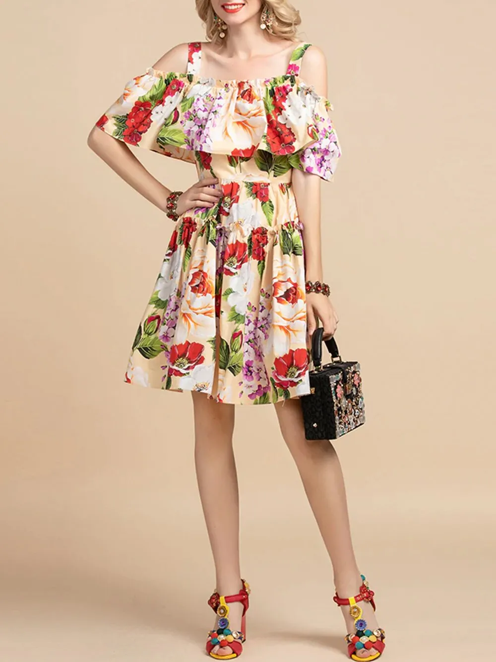 BOGATI Floral Mini Dress