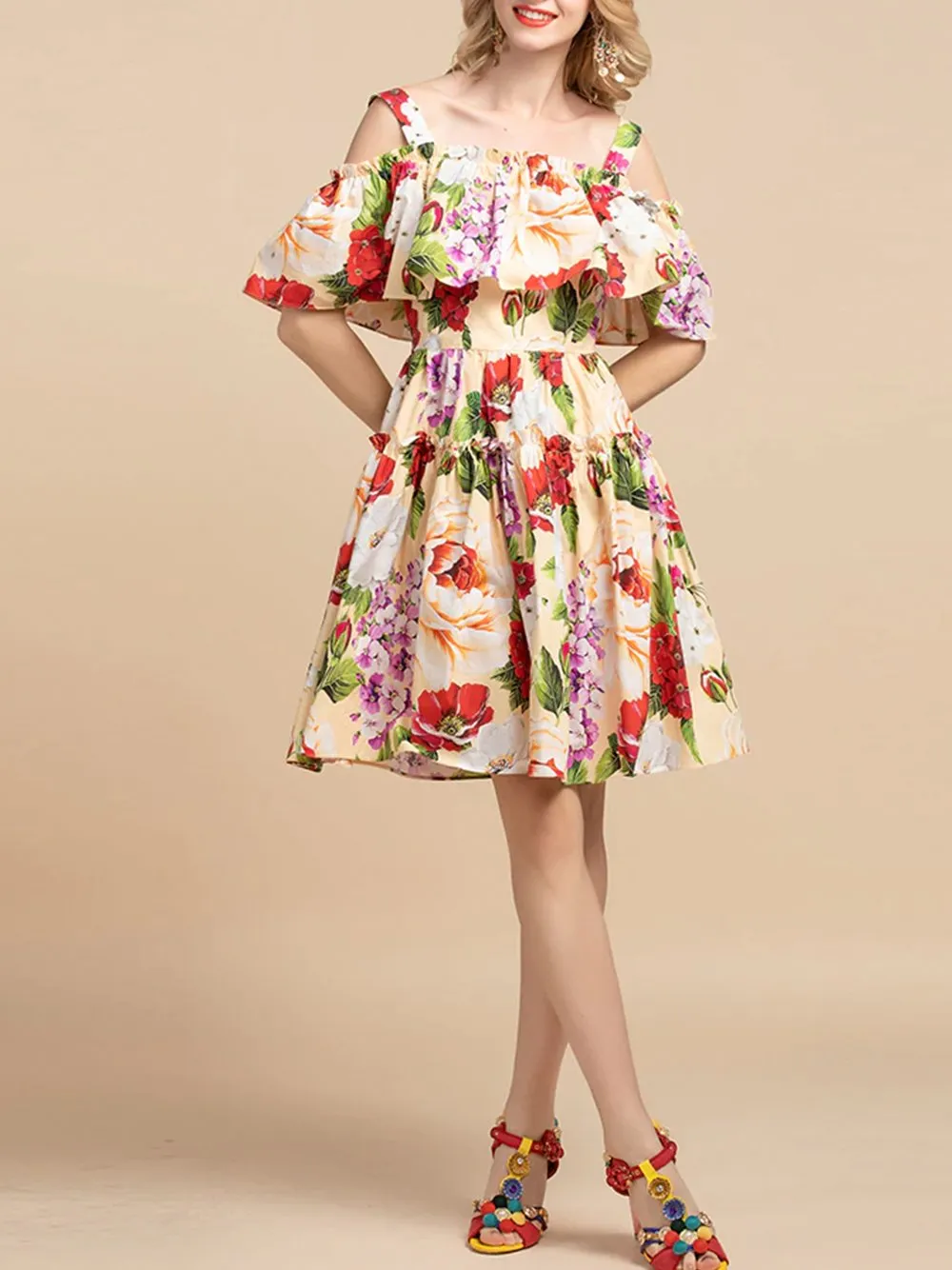 BOGATI Floral Mini Dress