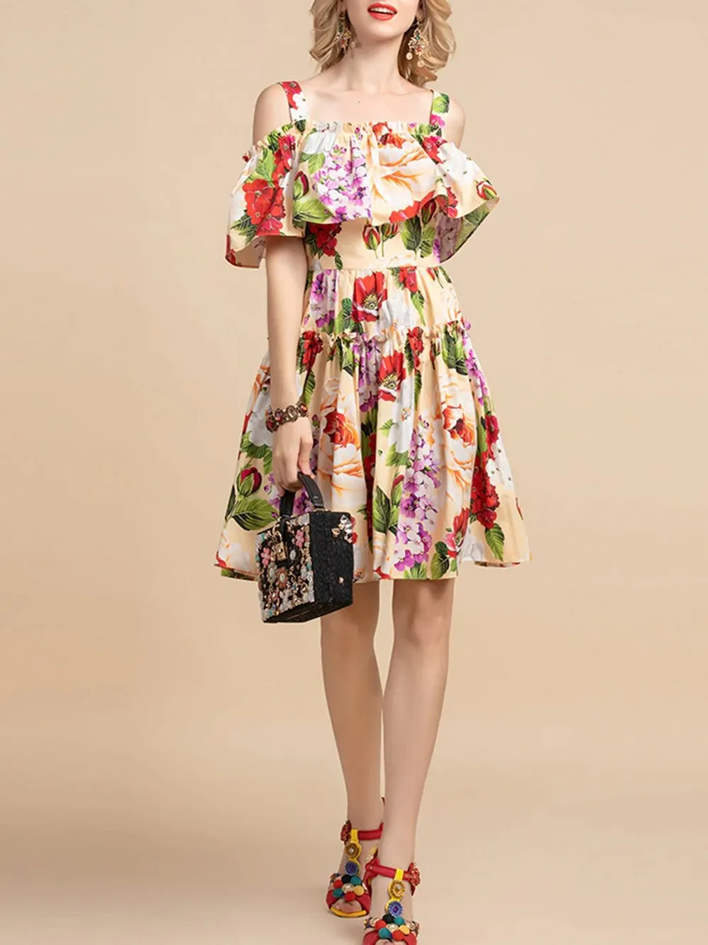 BOGATI Floral Mini Dress