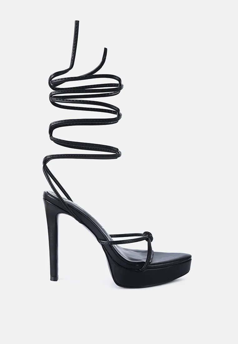 Bondage High Heel Lace Up Heels By Ruw