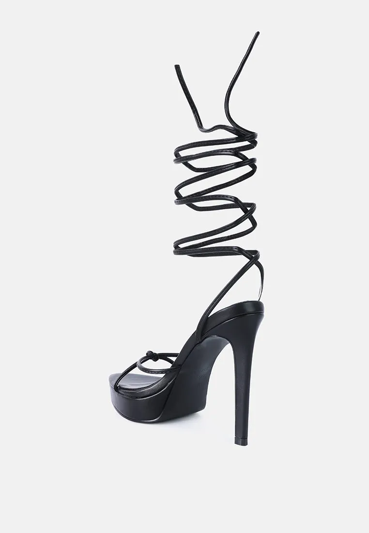 Bondage High Heel Lace Up Heels By Ruw