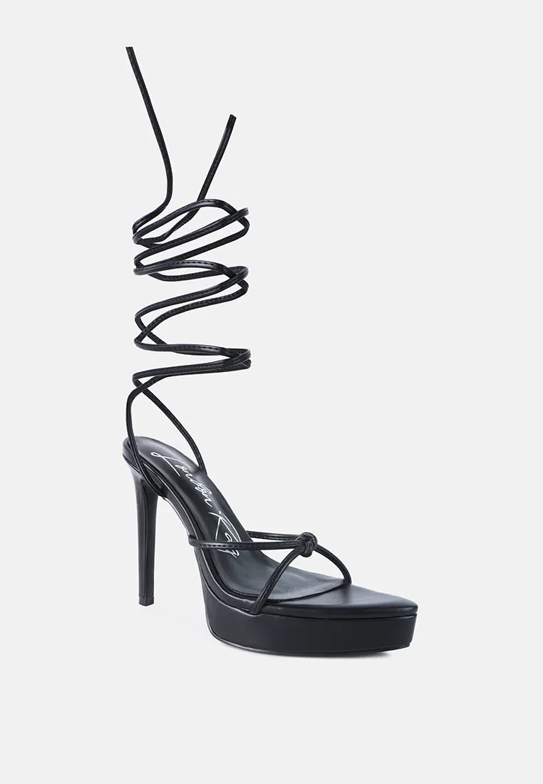 Bondage High Heel Lace Up Heels By Ruw