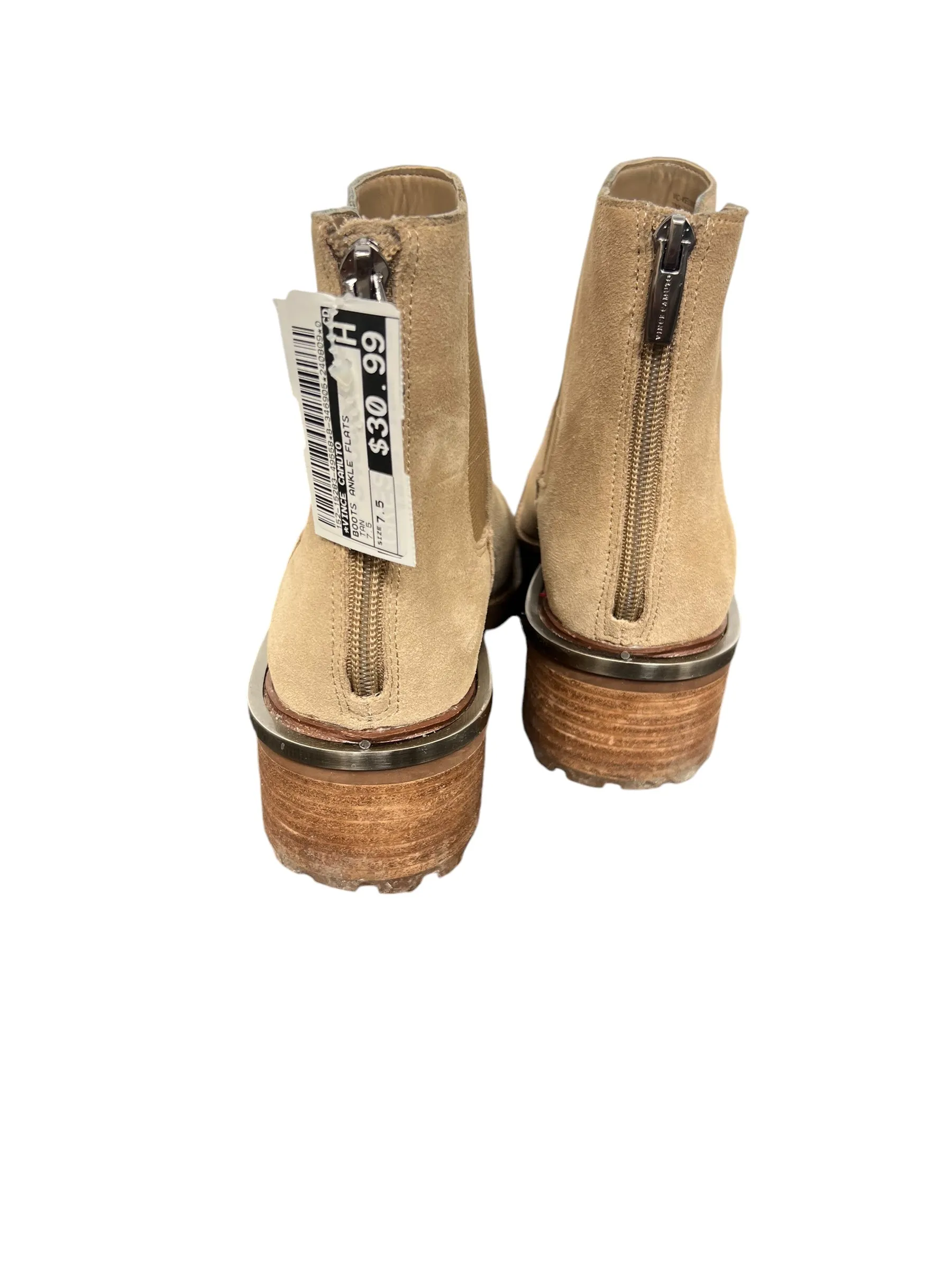 Boots Ankle Flats By Vince Camuto In Tan, Size: 7.5