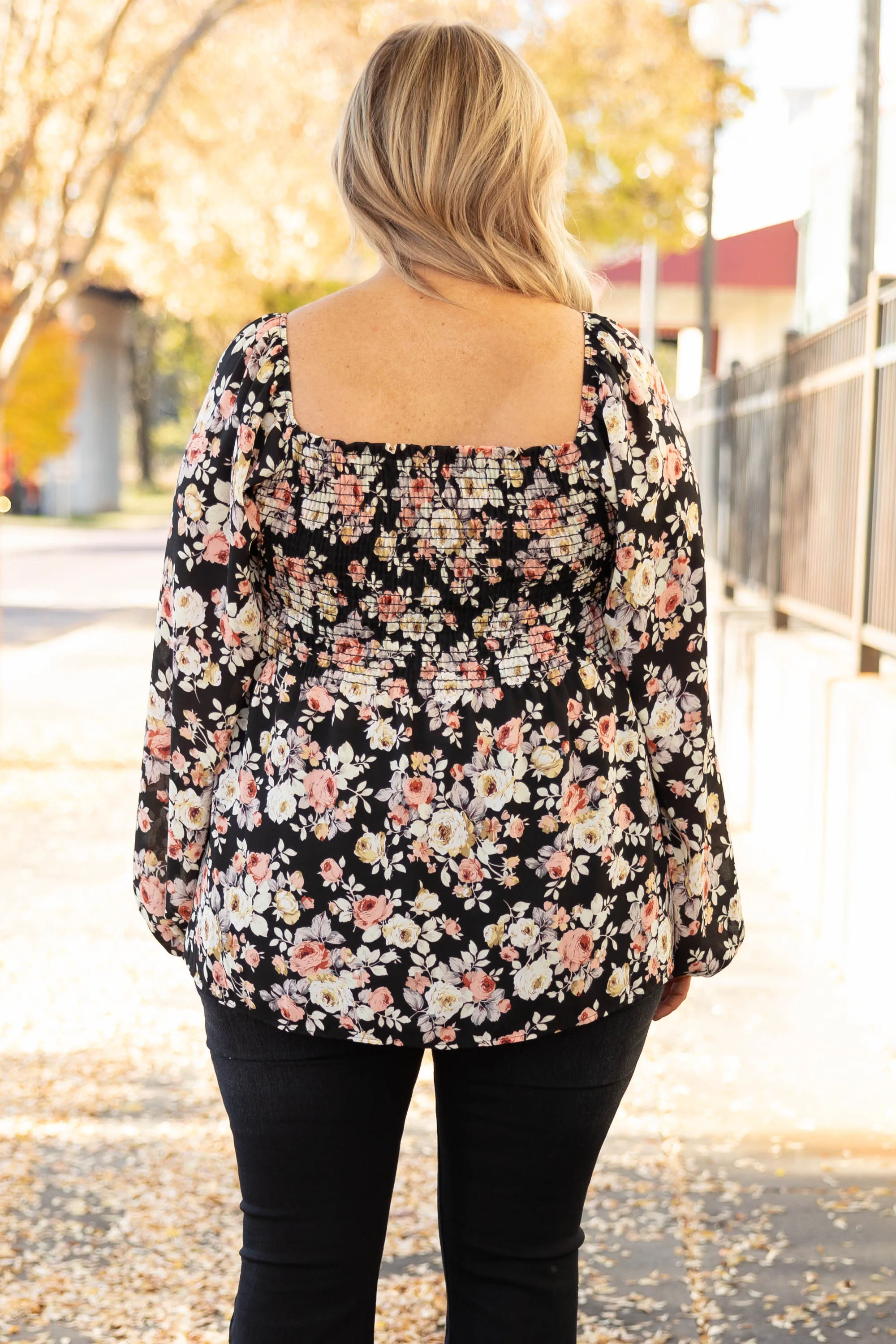 Busy Night Out Blouse, Black-Taupe