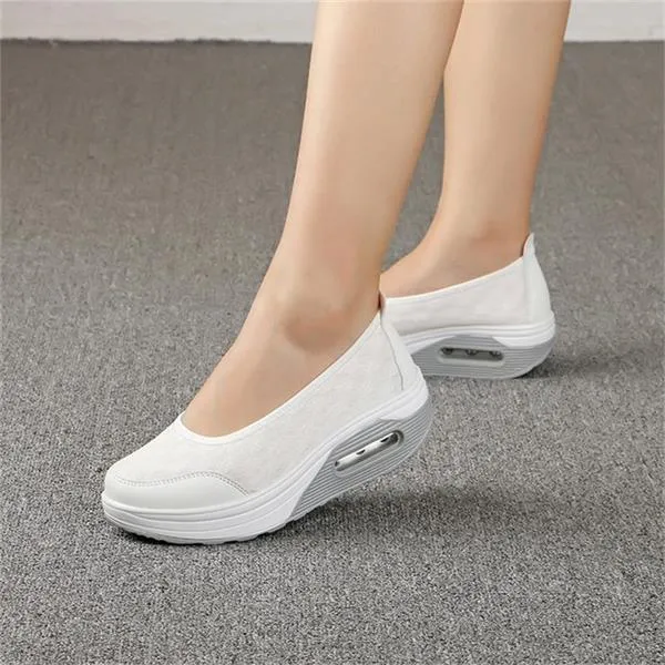 Casual Women Air Mesh Flats Platform Shoes Creepers Slip On Moccasins Comfortable Female Shoes Footwear Ladies Flats Shoes DT938