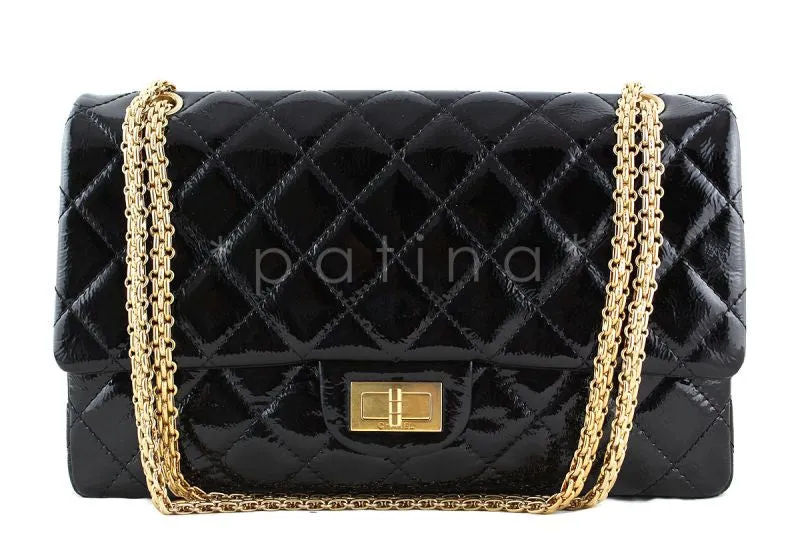 Chanel Black 12in. 227 Reissue 2.55 Jumbo Classic Double Flap Bag