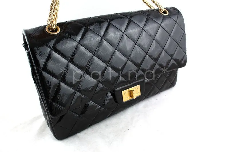 Chanel Black 12in. 227 Reissue 2.55 Jumbo Classic Double Flap Bag