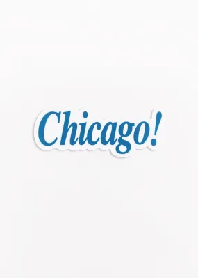 Chicago Retro Sticker - Blue