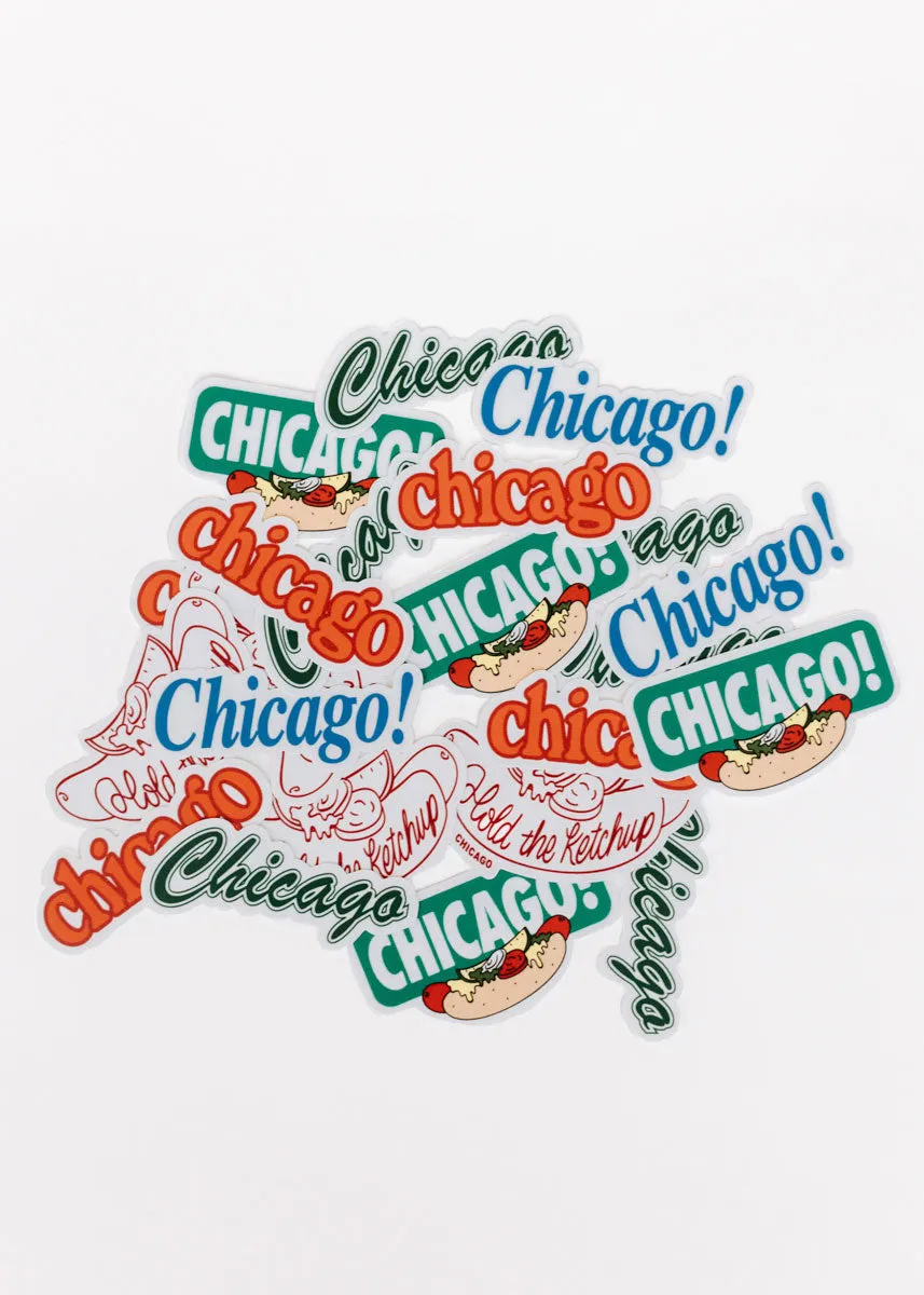 Chicago Retro Sticker - Green