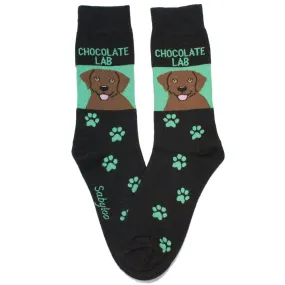 Chocolate Labrador Retriever Dog Crew Socks