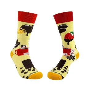 Chocolate Party Time Socks from the Sock Panda (Adult Medium - Women's Shoe Sizes 5-10)