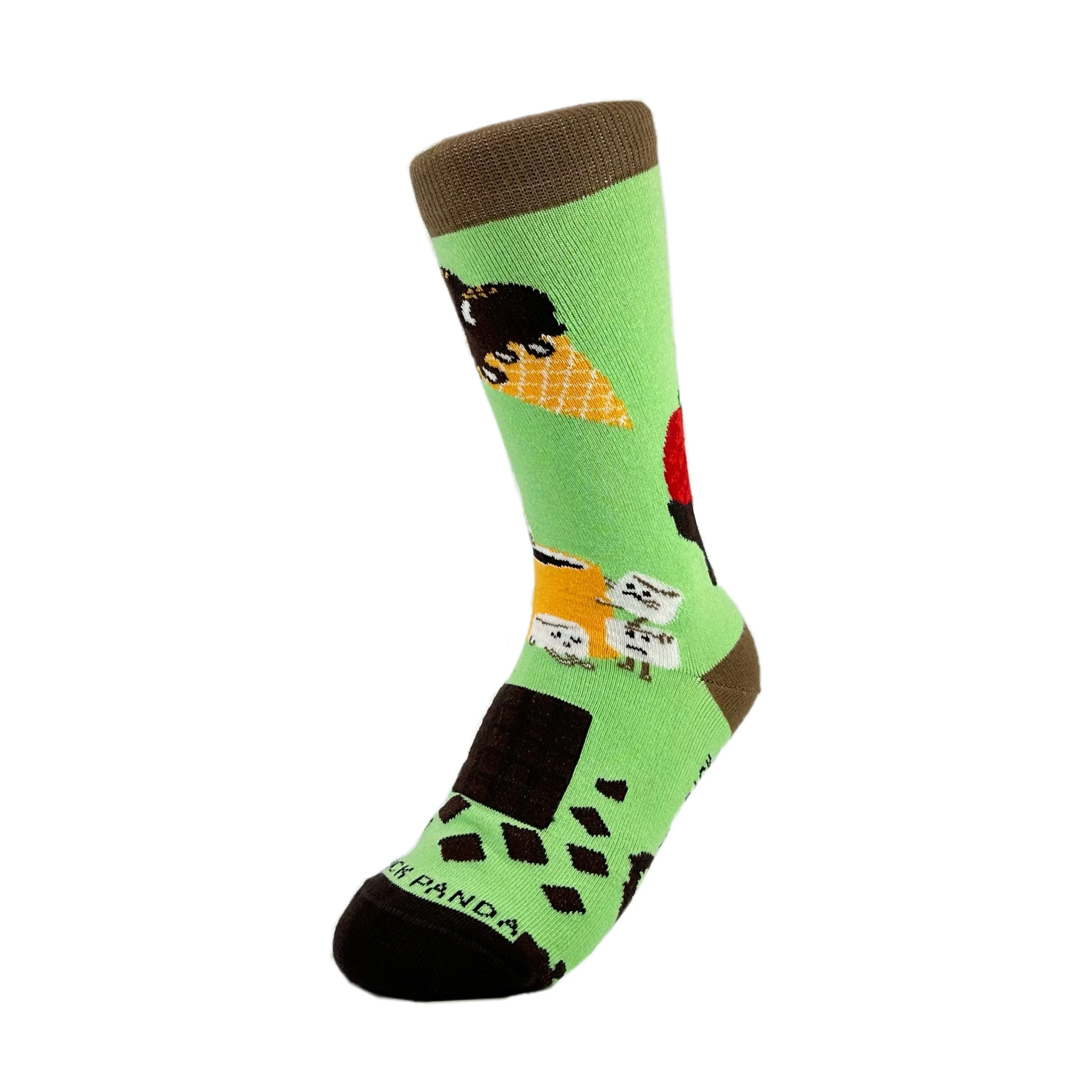 Chocolate Party Time Socks from the Sock Panda (Adult Small -  Shoe Sizes 2-5)