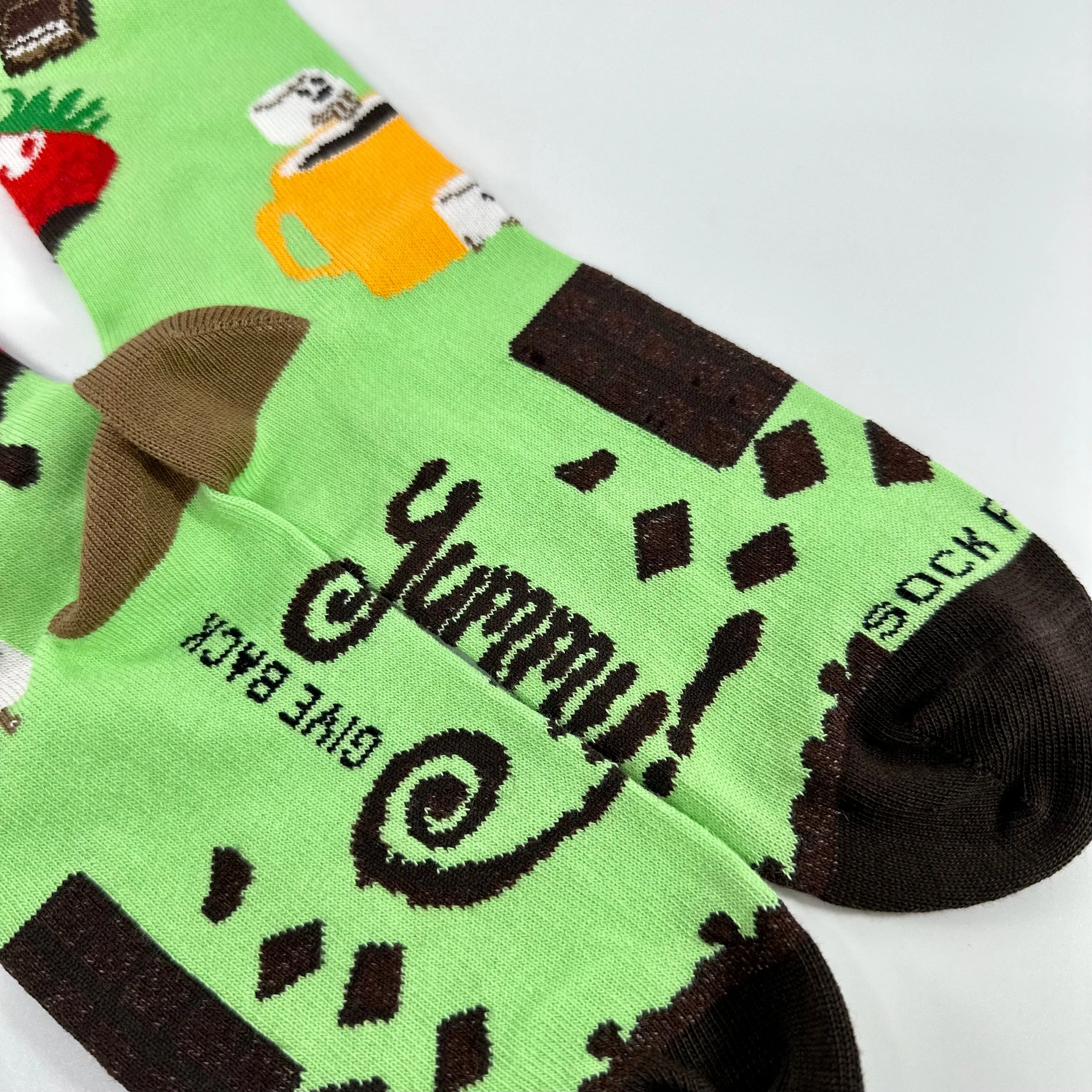 Chocolate Party Time Socks from the Sock Panda (Adult Small -  Shoe Sizes 2-5)