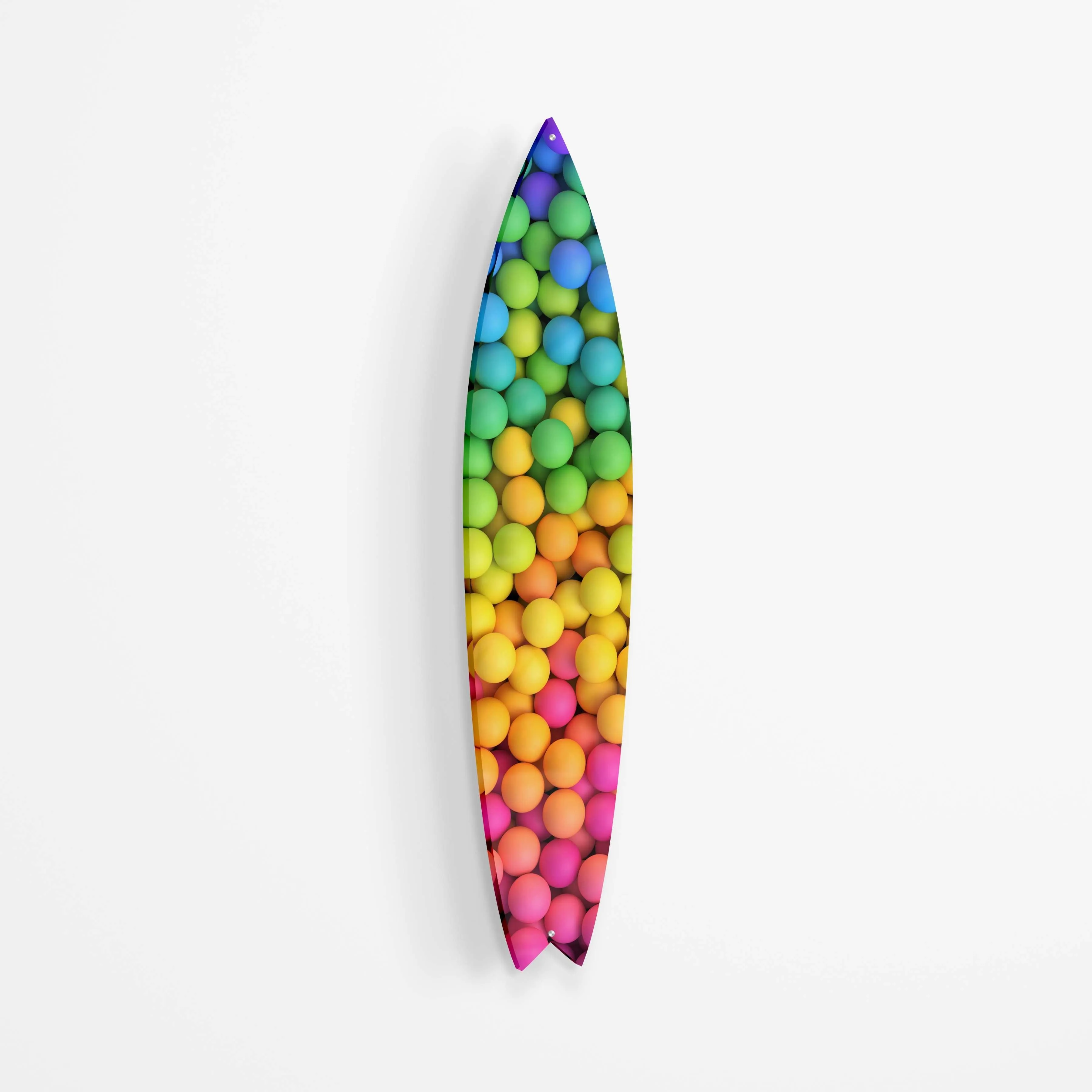 Colorful Balls Acrylic Surfboard Wall Art