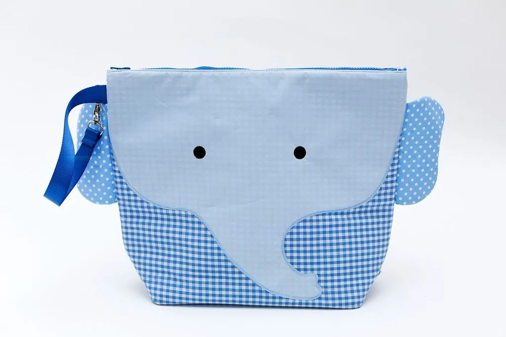 Cotton Wet & Dry Backpack - Charlie the Blue Elephant