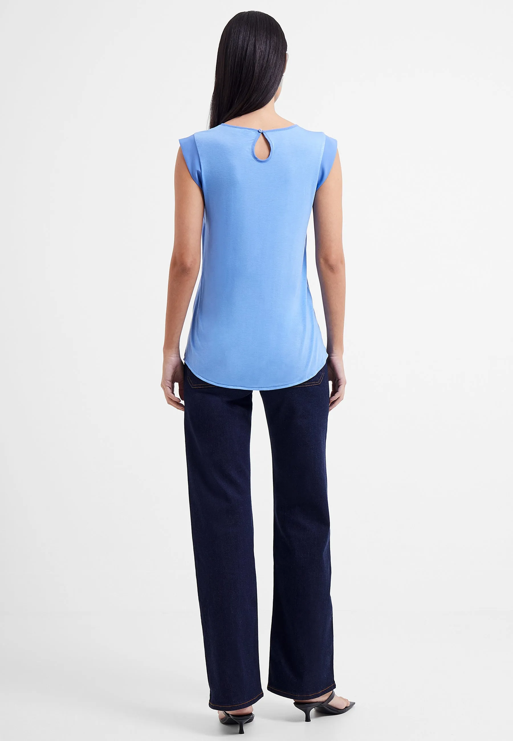 Crepe Light Cap Sleeve Top