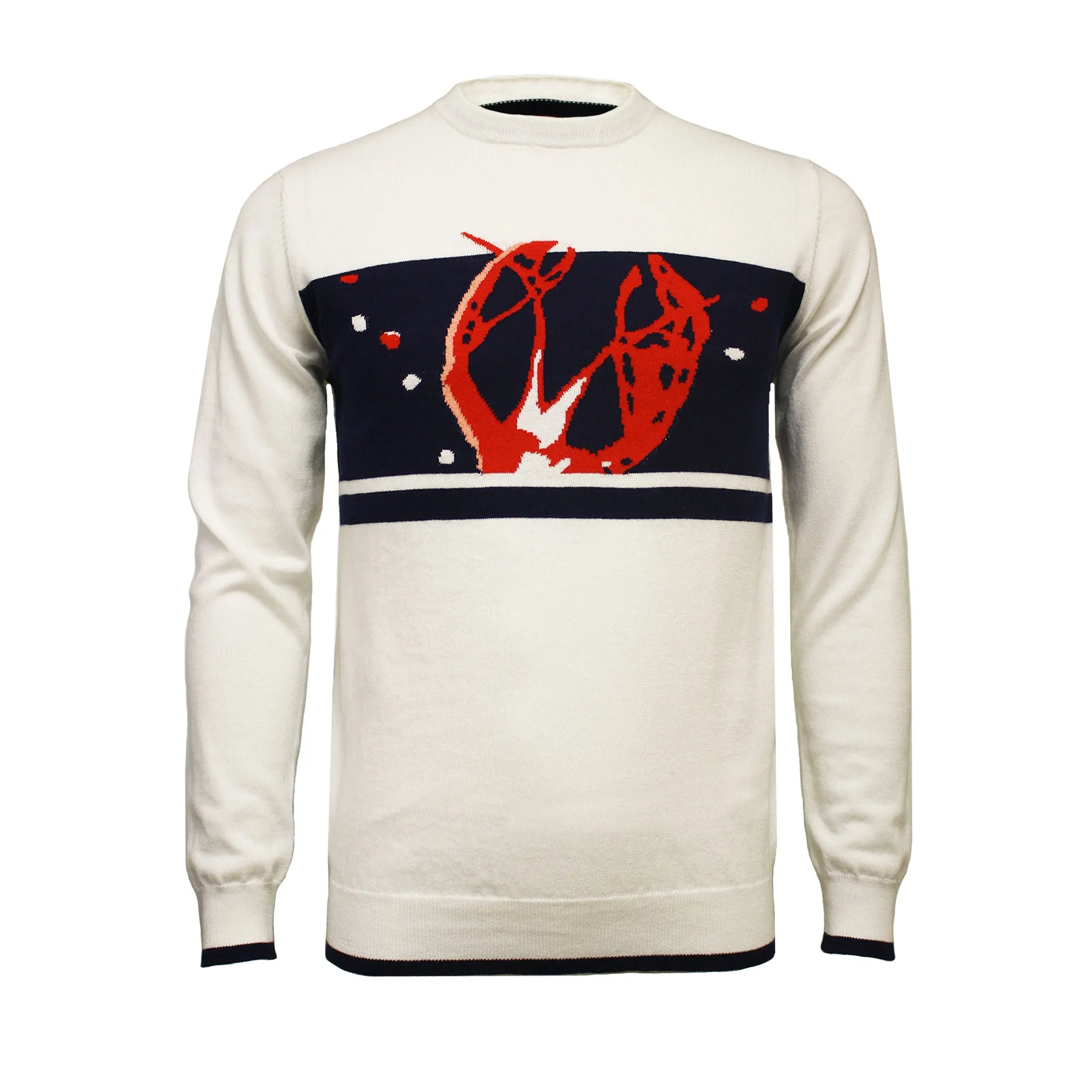 Crew Neck Half Lobster Intarsia Zealand