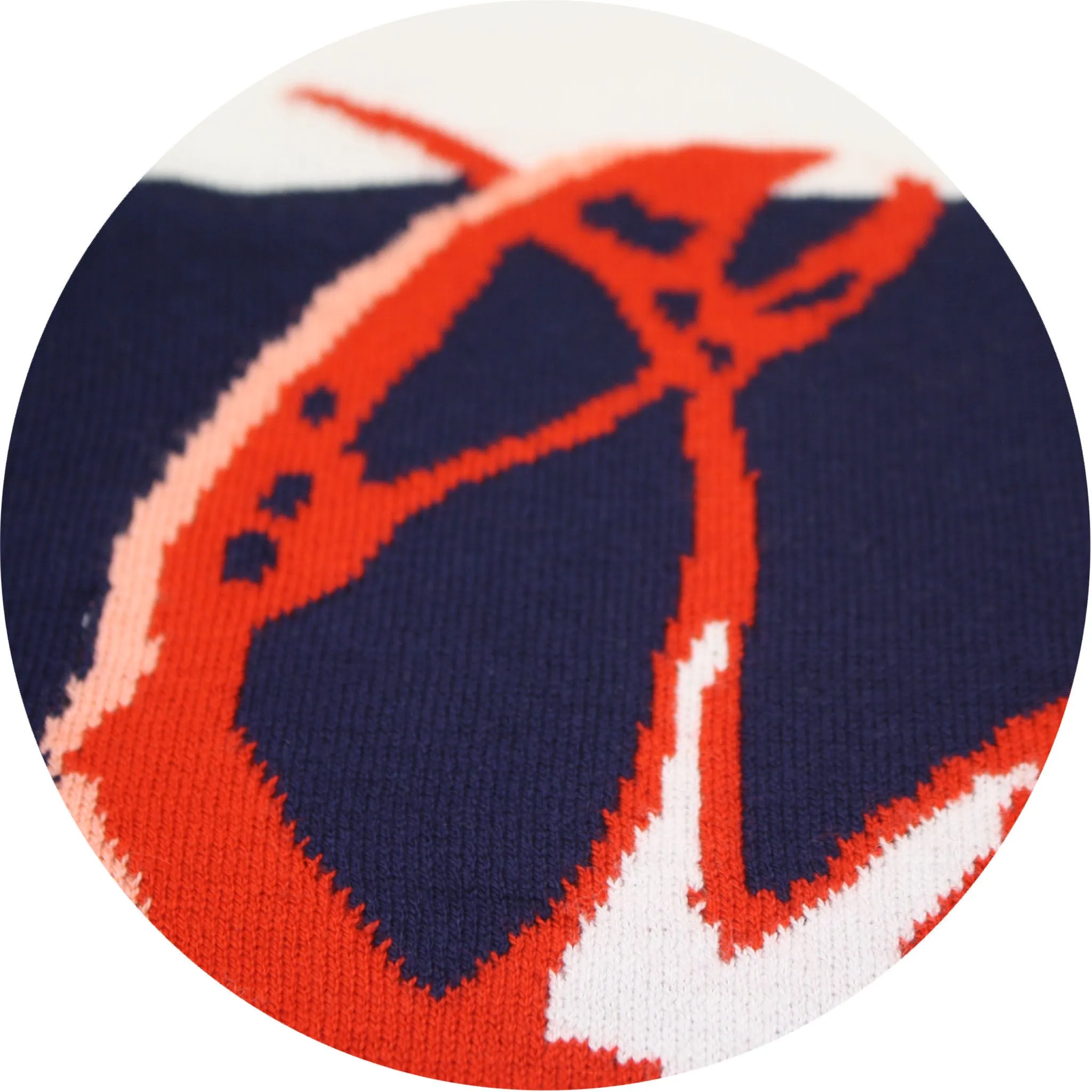 Crew Neck Half Lobster Intarsia Zealand