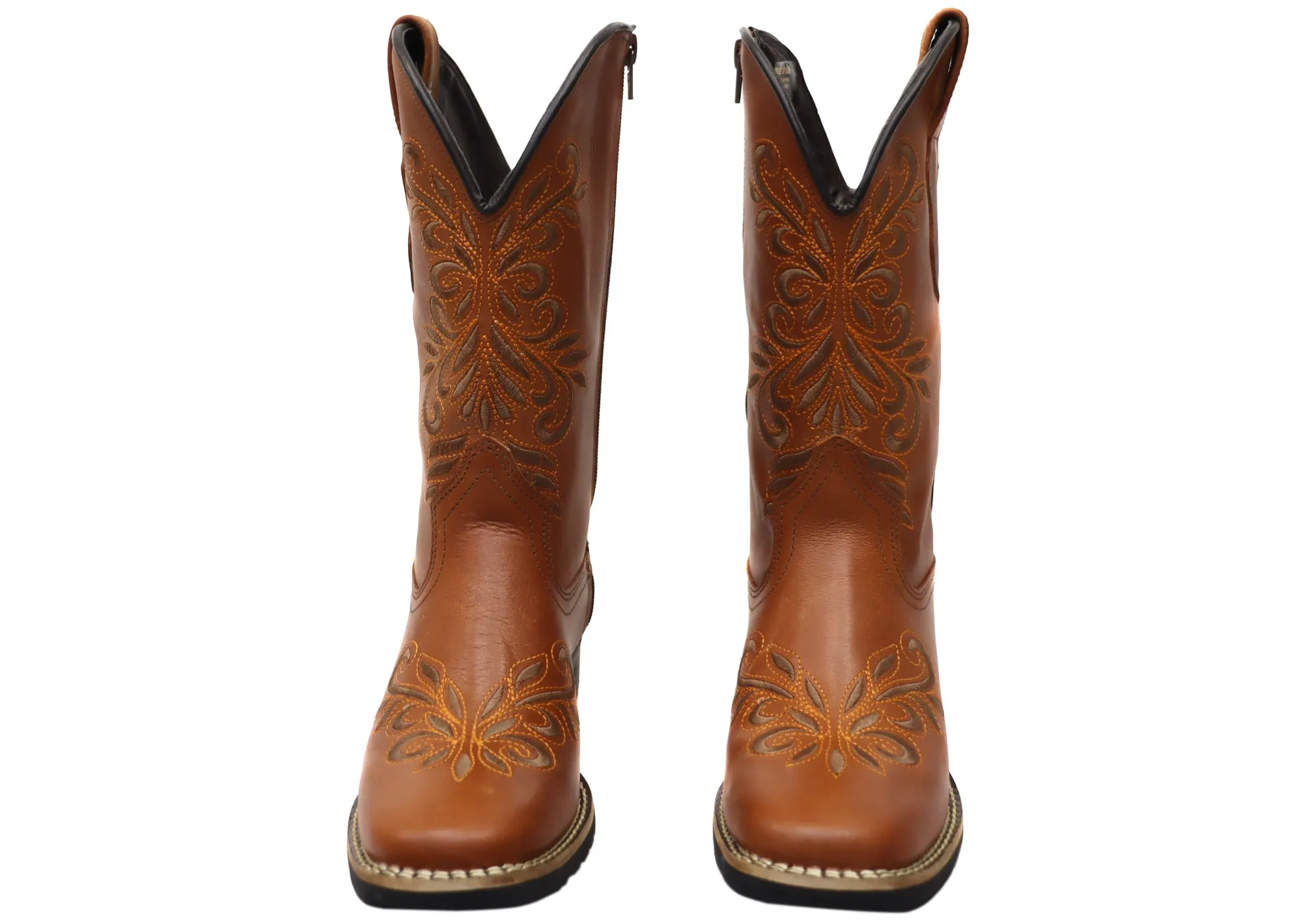 D Milton Belle Womens Comfortable Leather Western Cowboy Boots