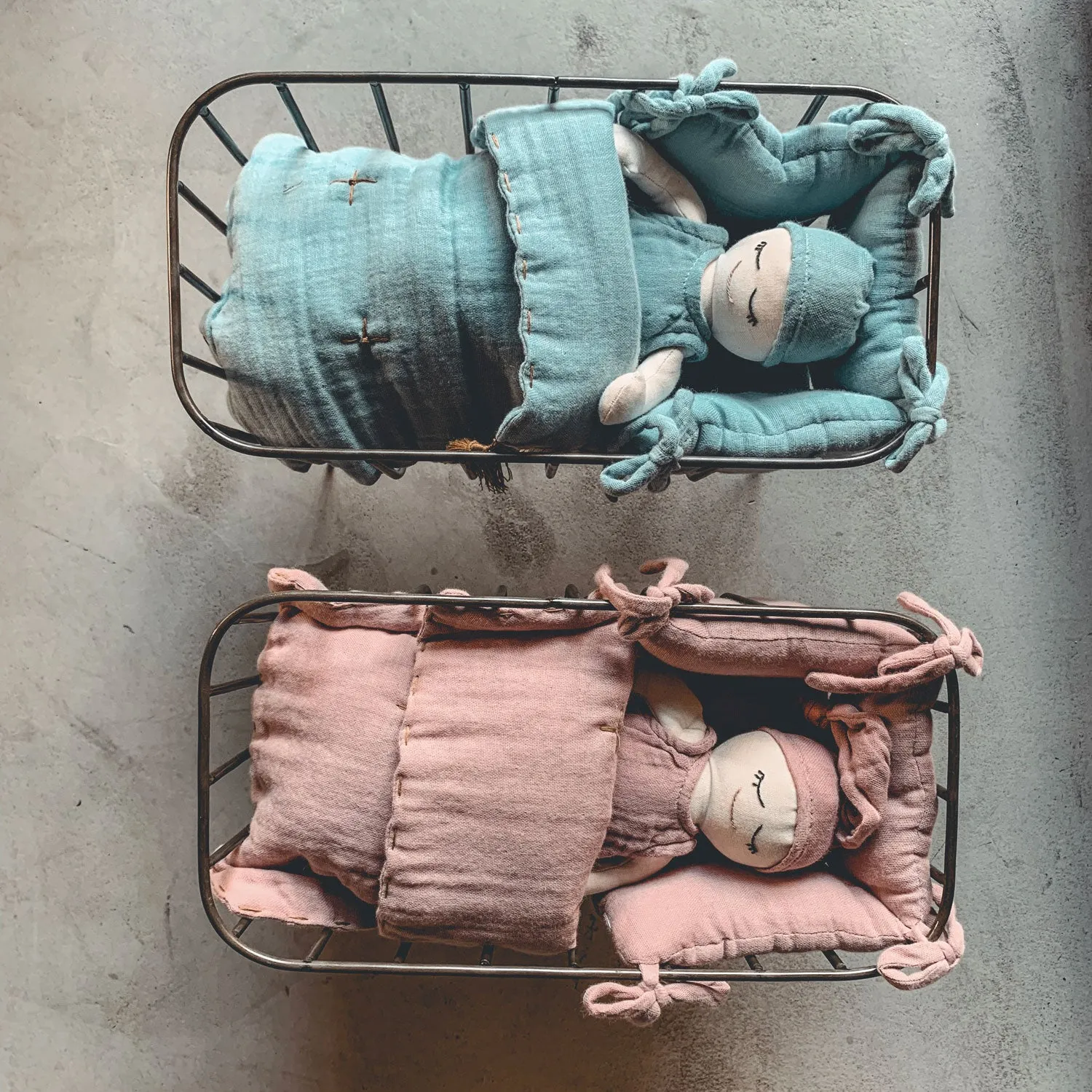 Doll Metal Crib Set - S046 Sweet Blue