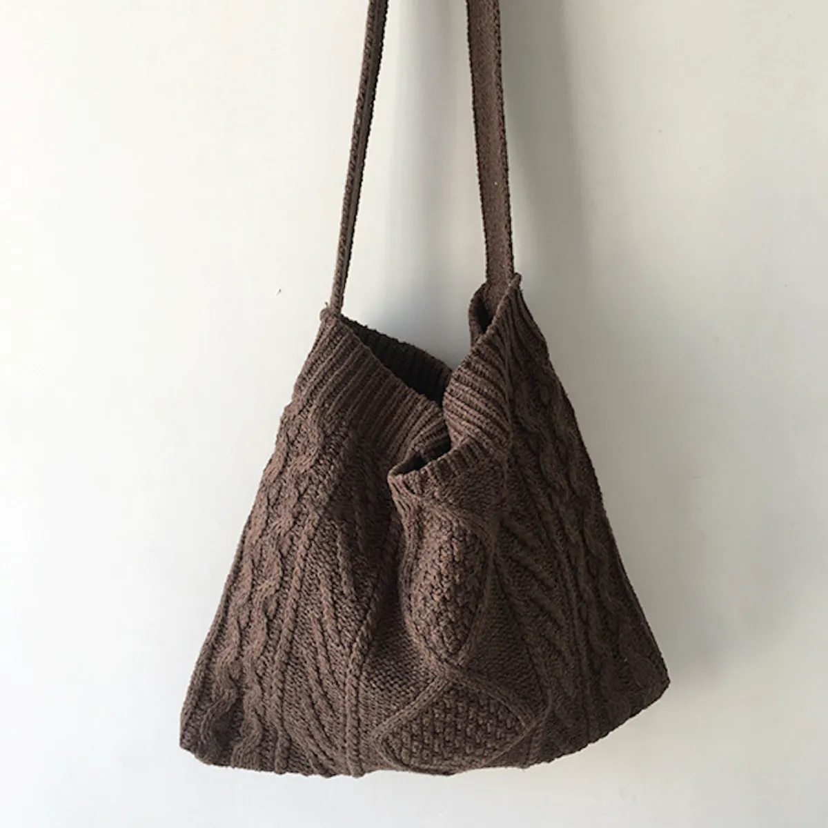 Elena Handbags Cotton Knitted Sweater Bag