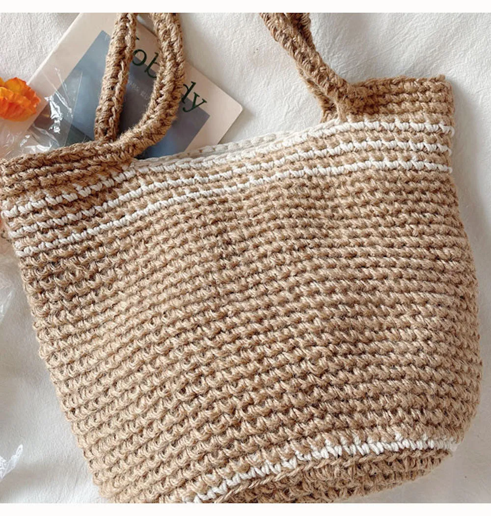 Elena Handbags Twine Knitted Shoulder Bag