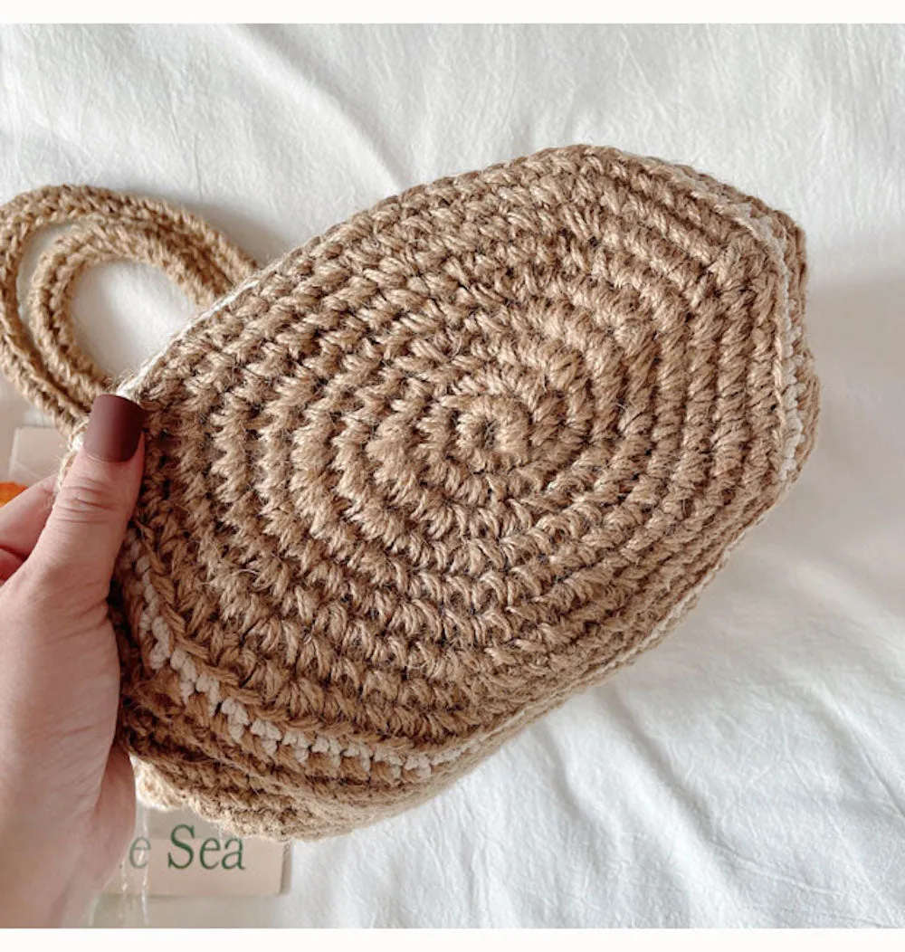 Elena Handbags Twine Knitted Shoulder Bag