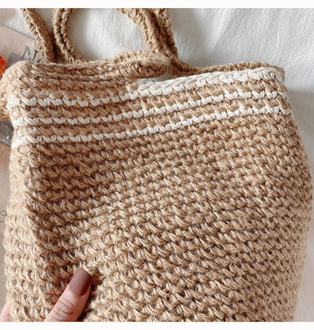 Elena Handbags Twine Knitted Shoulder Bag