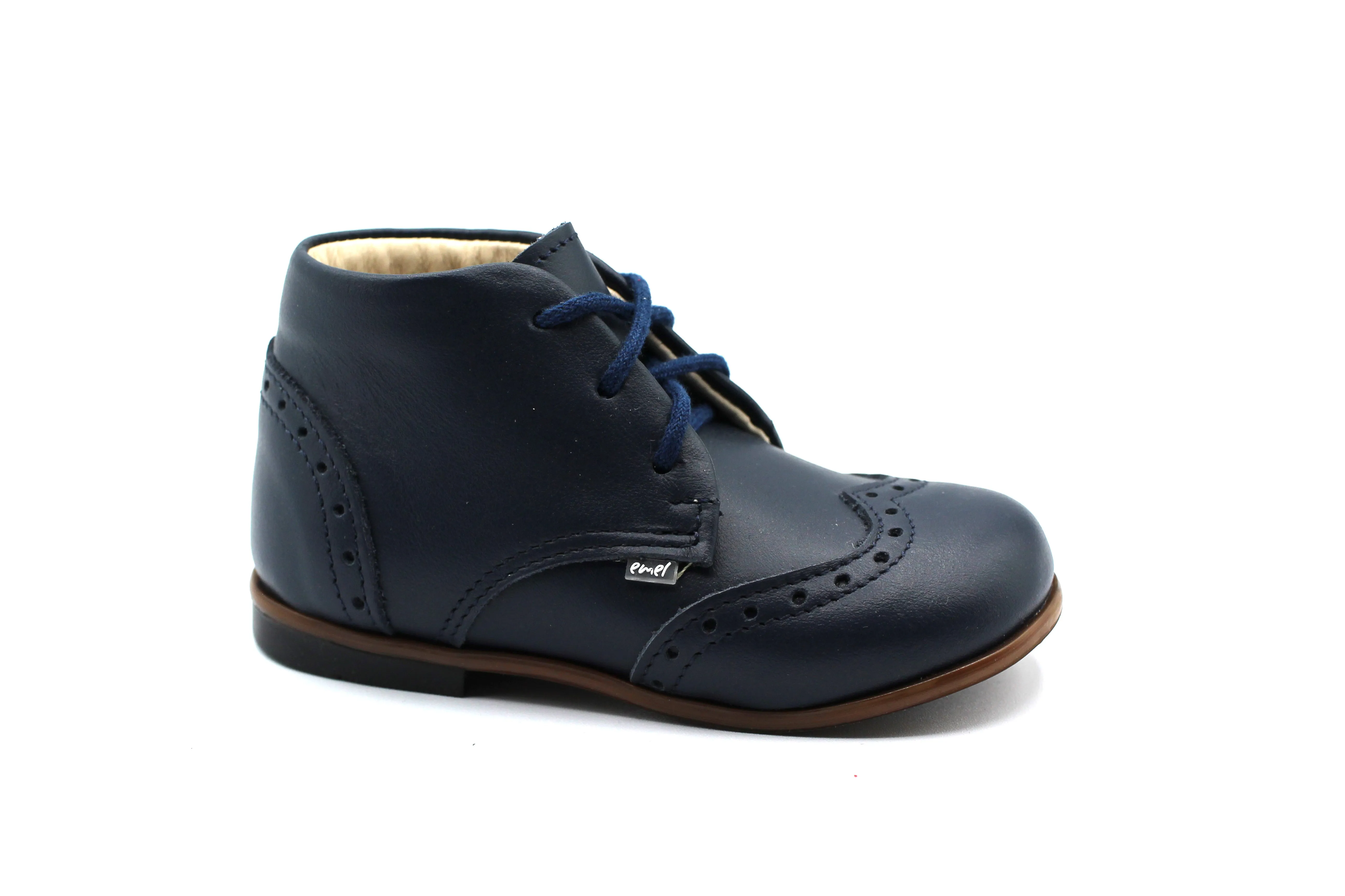 Emel Navy Wingtip Bootie