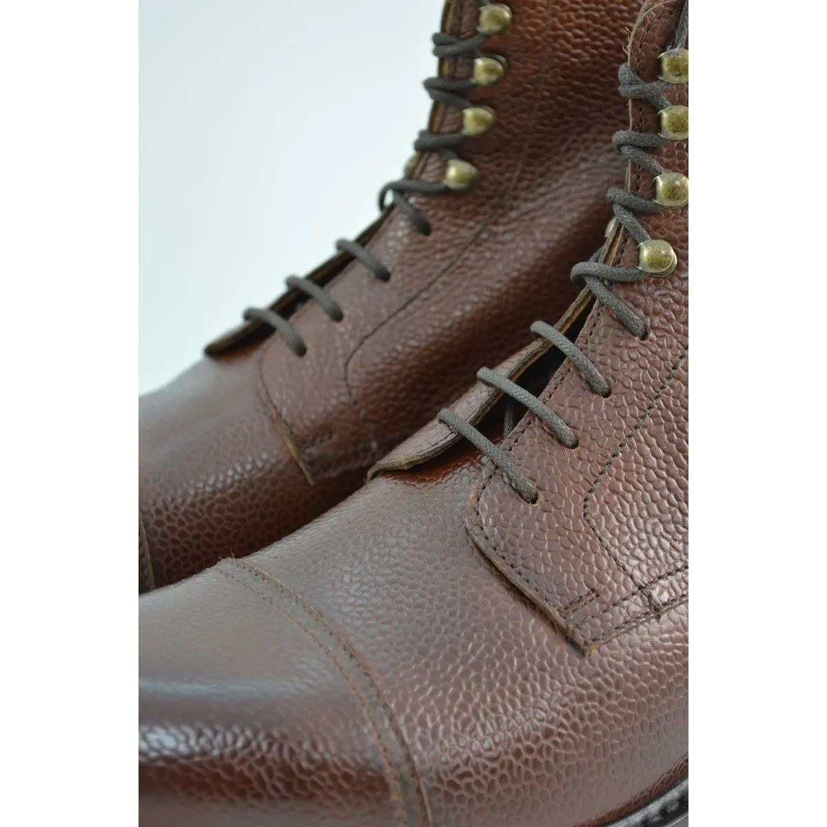 FACTORY SECOND Berwick 1707 Grain Cap Toe Boot (321) - Dark Brown