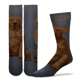 FBF Realistic Chocolate Labrador Sock