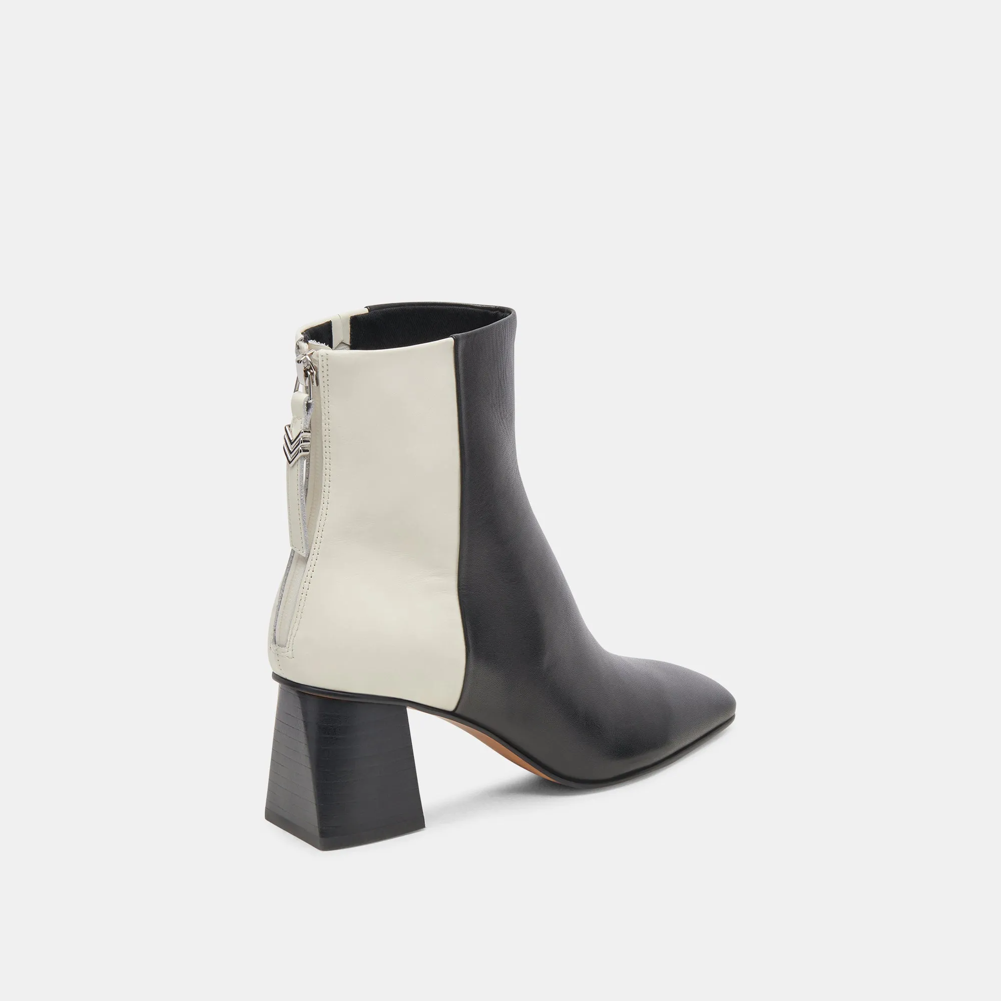 FIFI H2O BOOTIES BLACK WHITE LEATHER