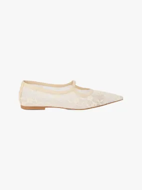 Fleur Lace Flat - Ivory