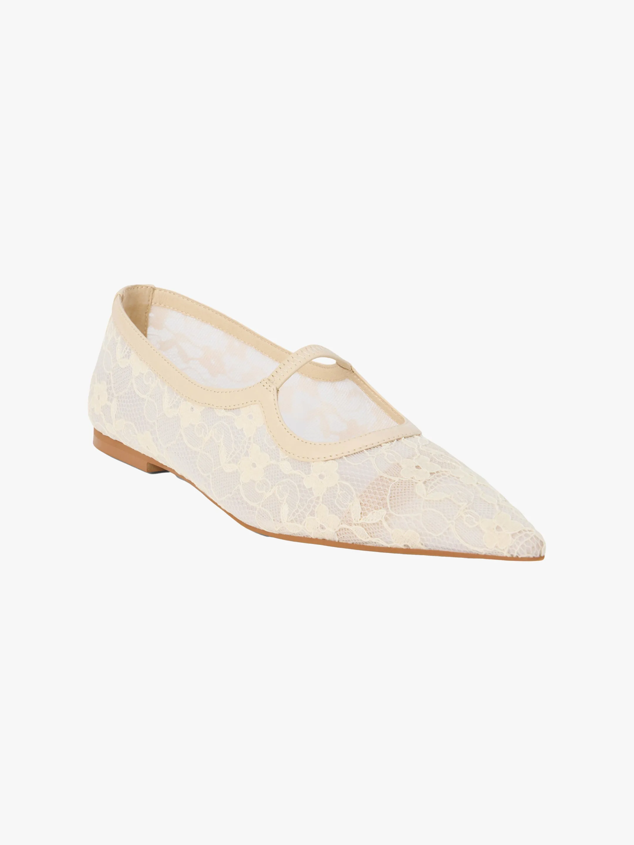 Fleur Lace Flat - Ivory