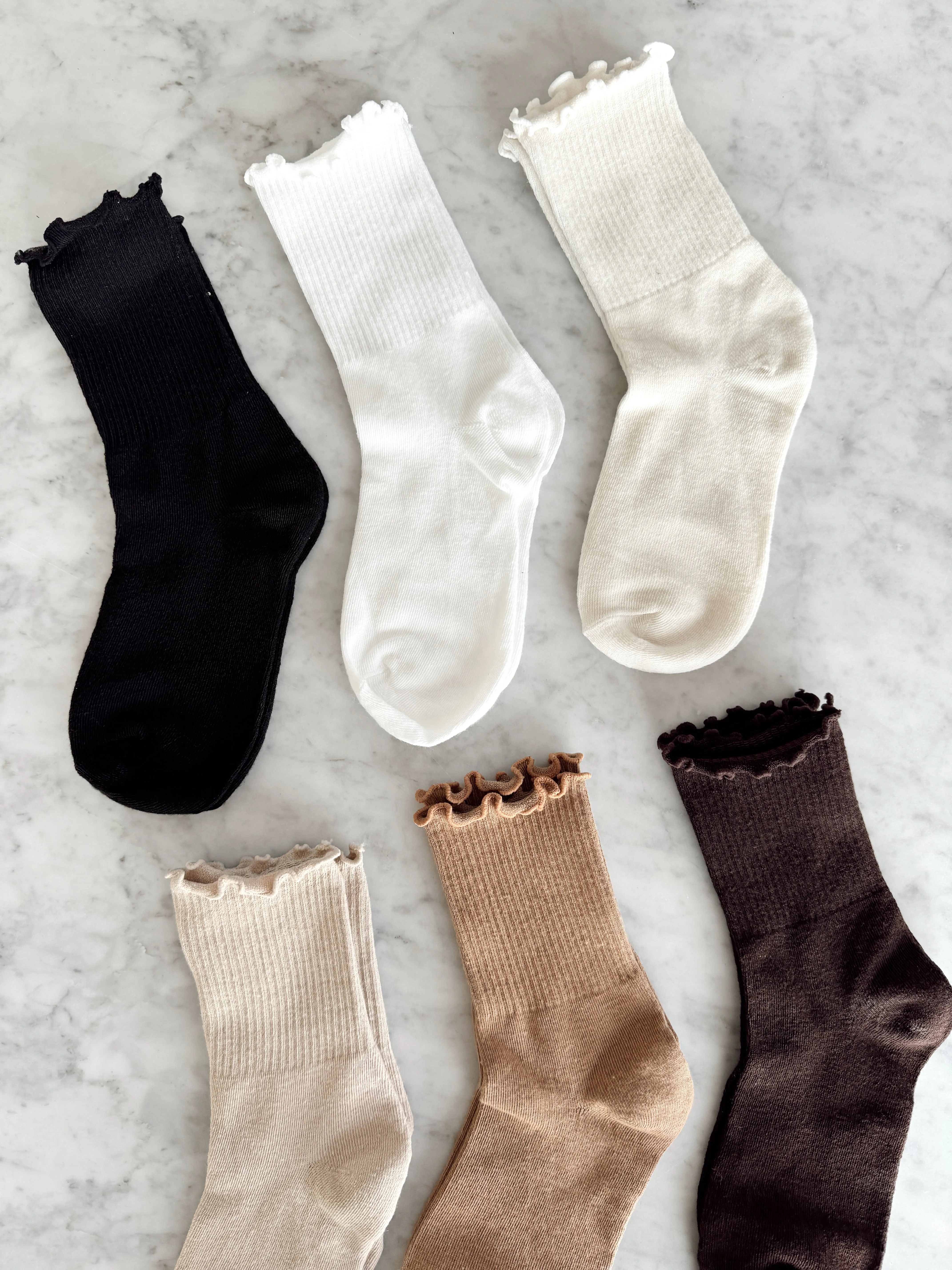 Frill Sock Pack - Natural