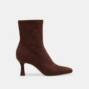 GLAMOR WIDE CALF BOOTS DK BROWN STELLA SUEDE