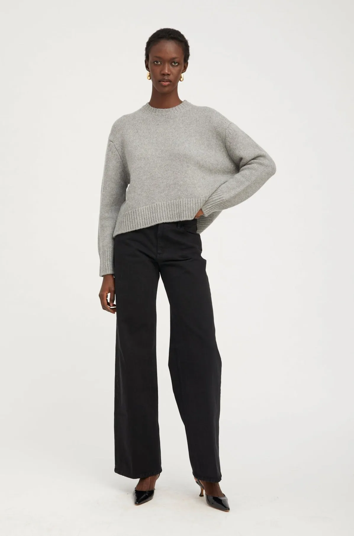 Grey Heavy Cashmere Sweater