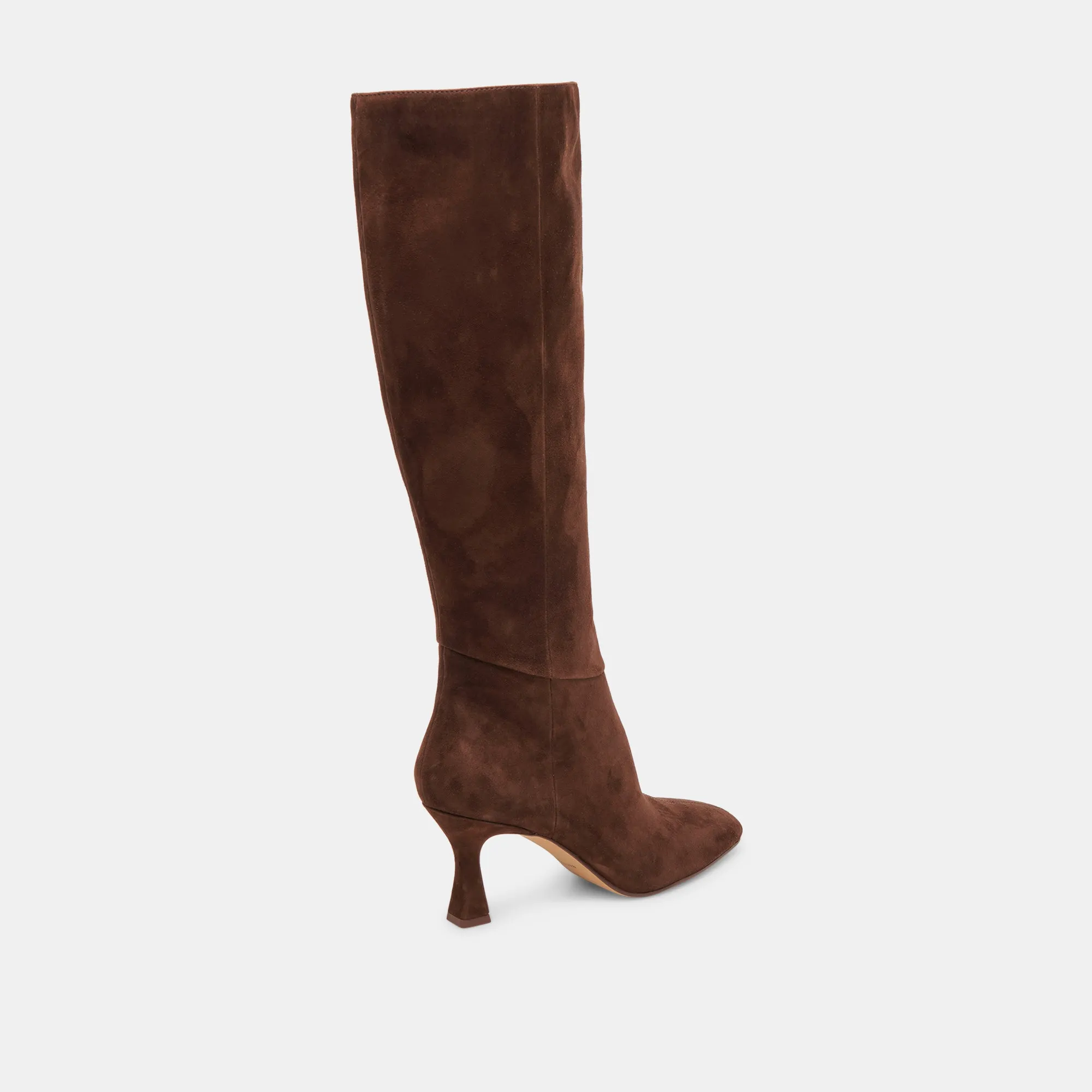 GYRA WIDE CALF BOOTS DK BROWN SUEDE