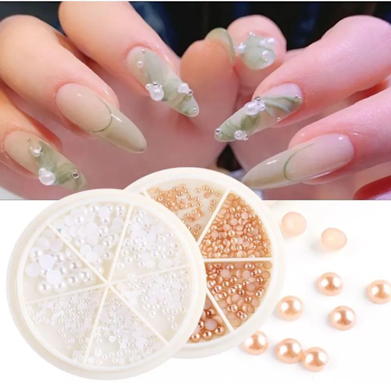 Half Pearls Nail Art Decoration Wheels